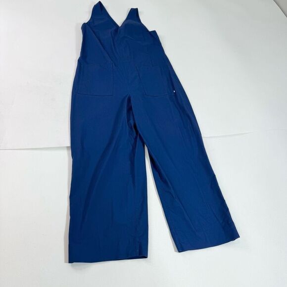 Kit & Ace Sidewalk Jumpsuit Womens 10 Blue Navy Relaxed Stretch Quick Dry - Picture 1 of 11